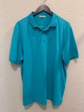 Peter Millar Men’s Teal Performance Polo Shirt size XL